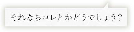 それならコレとかどうでしょう？