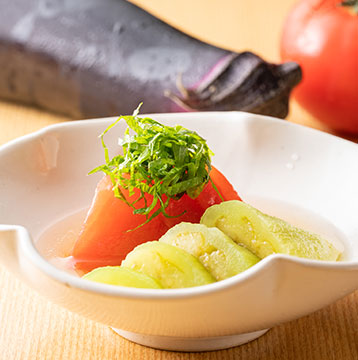 茄子とトマトのお浸し